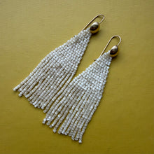 Load image into Gallery viewer, Vintage Czech Glass Bead Fringe Earrings
