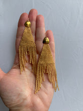 Load image into Gallery viewer, Gold Fish Beaded Earrings (Small fish head)
