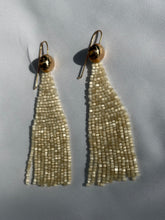Load image into Gallery viewer, Vintage Czech Glass and Gold Filled Beaded Fringe Earrings
