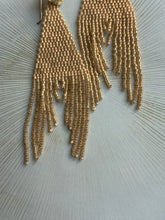Load image into Gallery viewer, Gold Fish Beaded Earrings (Large fish head)
