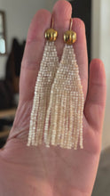 Load and play video in Gallery viewer, Vintage Czech Glass Bead Fringe Earrings
