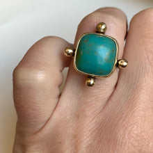 Load image into Gallery viewer, Square Turquoise Ring
