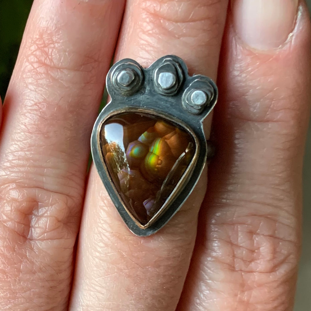 Fire Agate Heart