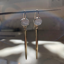 Load image into Gallery viewer, Blue Chalcedony Dangle Earrings
