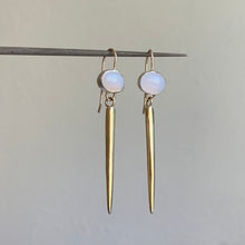 Load image into Gallery viewer, Blue Chalcedony Dangle Earrings
