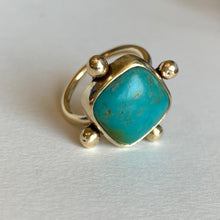 Load image into Gallery viewer, Square Turquoise Ring
